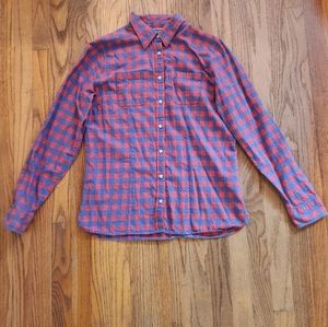 LL Bean Lightweight Women's Button-Up Flannel Size Small 100% Cotton